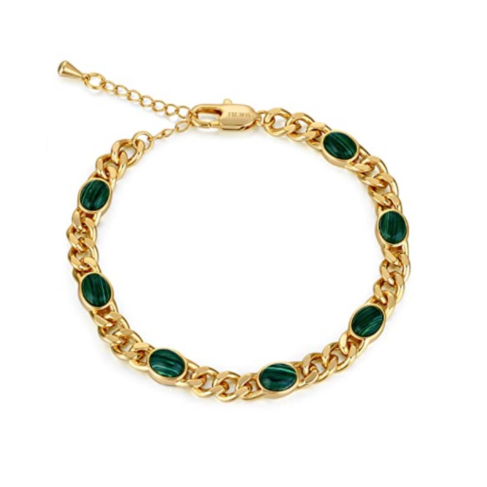 18k Gold Plated Cuban Link Chain Bracelet